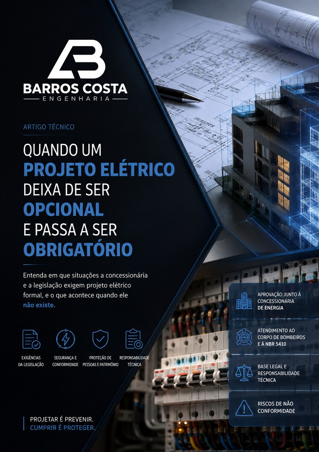 Capa do artigo: Quando um projeto elétrico deixa de ser opcional e passa a ser obrigatório