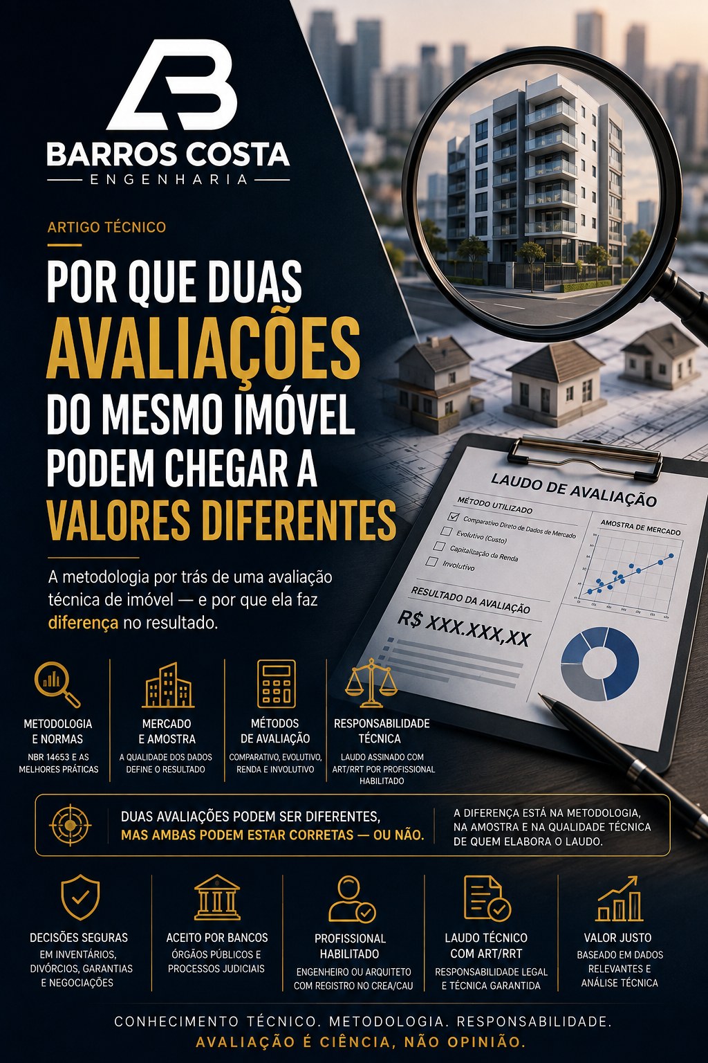 Capa do artigo: Por que duas avaliações do mesmo imóvel podem chegar a valores diferentes
